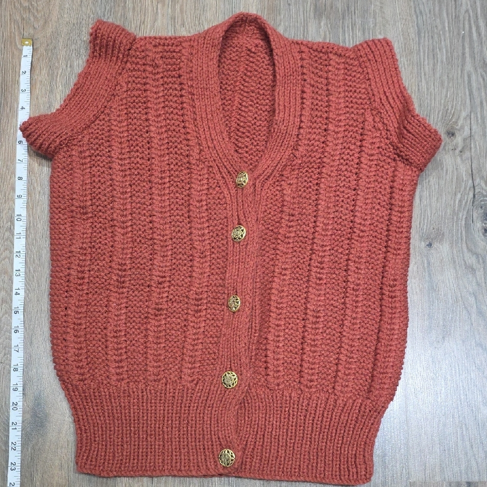 Women's Rust Sweater Vest